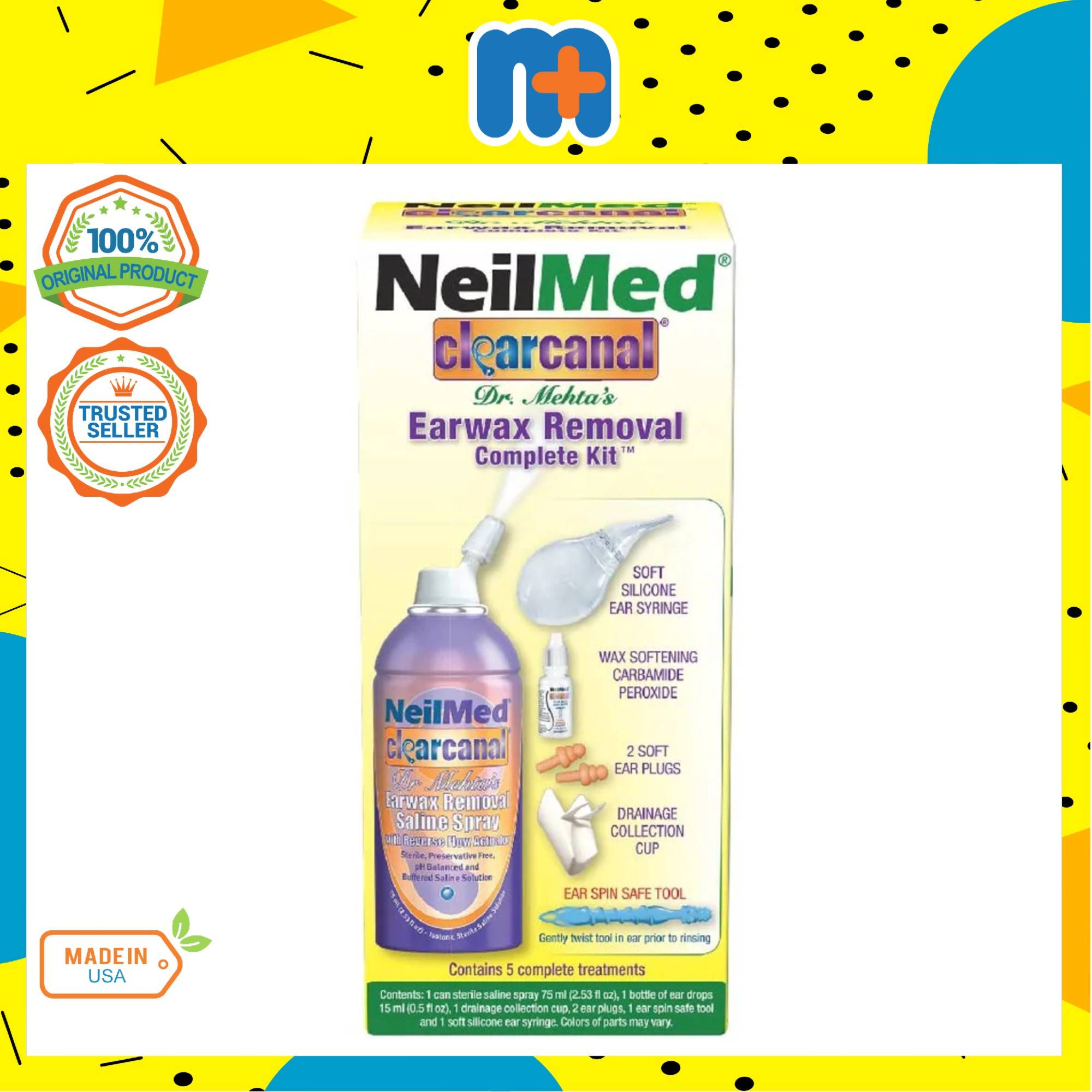 NEILMED CLEAR CANAL EAR WAX REMOVAL COMPLETE KIT